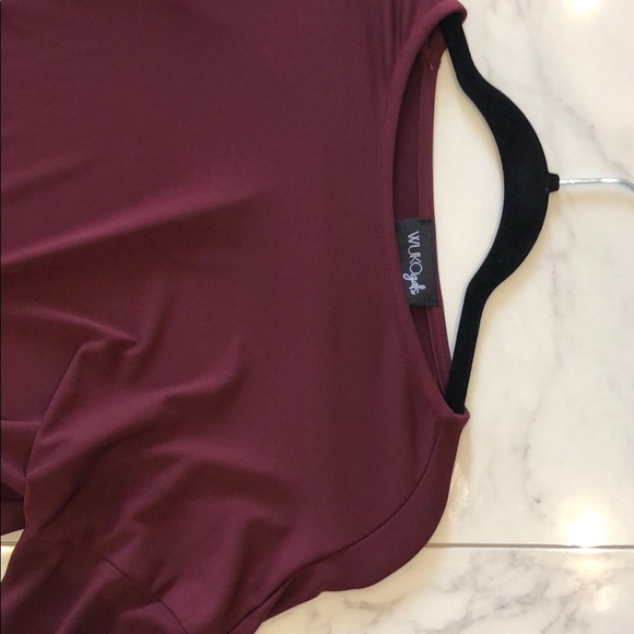 Wuko gals Maroon midi dress - Picture 2 of 6